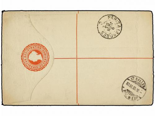 ✉ GIBRALTAR. Sg. 22 (3), 23. 1893. GIBRALTAR to SWITZERLAND.