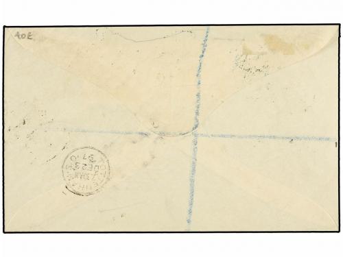 ✉ LABUAN. Sg. 70, 71. 1897. LABUAN to LONDON. 12 cents. and 