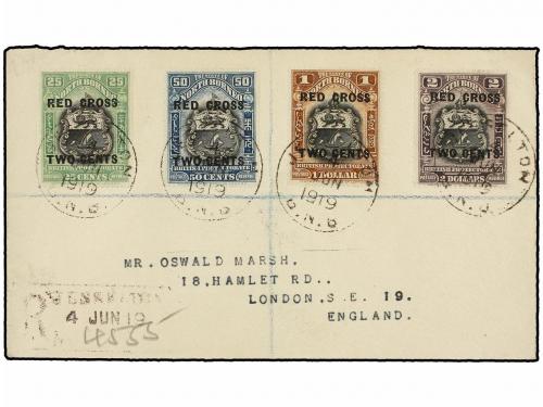 ✉ BORNEO. 1919. NORTH BORNEO to ENGLAND. Envelope franked wi