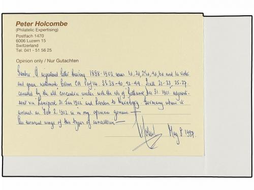 ¿ GAMBIA. 1902. BATHURST to GERMANY. Very nice franking incl