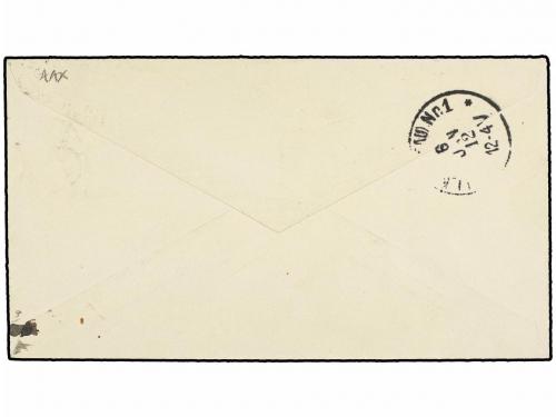 ¿ MALTA. 1912. MALTA to GERMANY. 5 sh. red and green on yell