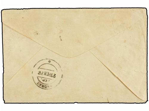 ✉ MALAYA. 1922. PENANG to MADRAS (India). Envelope franked w