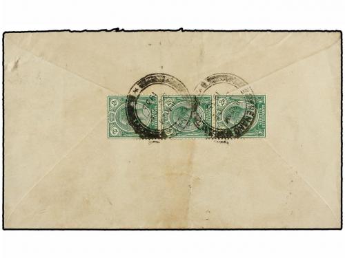 ✉ MALAYA. 1936. PENANG to LONDON. Envelope franked with thre
