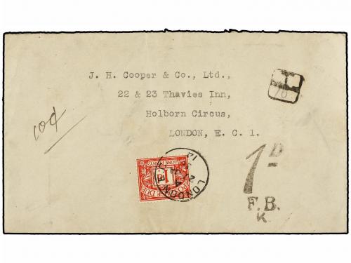 ✉ MALAYA. 1936. PENANG to LONDON. Envelope franked with thre