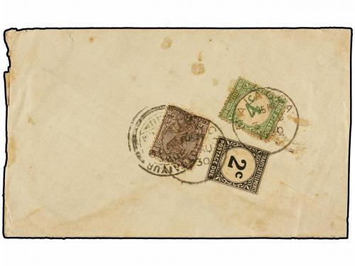 ✉ MALAYA. 1930. KOTTAIYUR (India) to MALACCA. Envelope frank