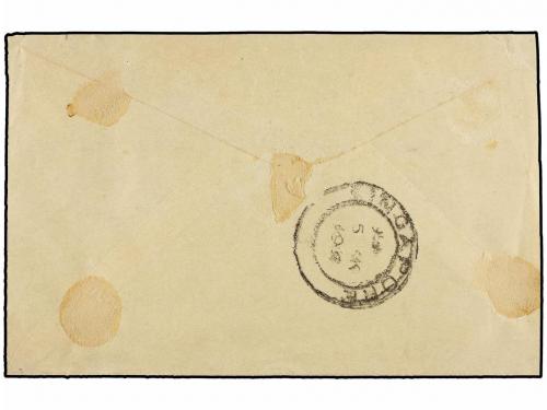 ✉ MALACCA. 1918. MALACCA to USA. Envelope franked with 4 cts