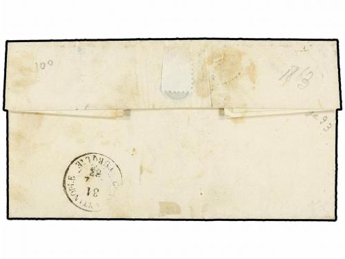 ✉ FRANCIA. Yv. 21, 23. 1863. MARSEILLE a CONSTANTINOPLE. 10 