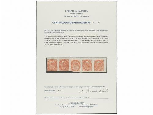 * INDIA PORTUGUESA. Af. 17. 1873. 20 reis rojo, tipo IB nara