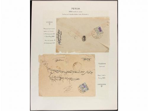 ✉ IRAN. 1898. Six covers franked by stamps with handstamped 