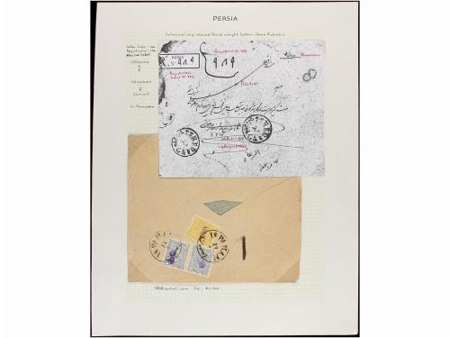 ✉ IRAN. 1898. Six covers franked by stamps with handstamped 