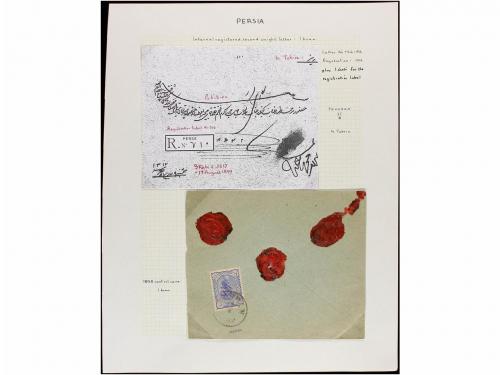 ✉ IRAN. 1898. Six covers franked by stamps with handstamped 