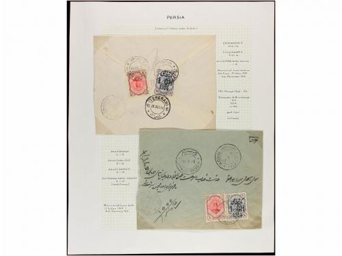 ✉ IRAN. 1914-15. Six covers, diverse frankings (see web) . 
