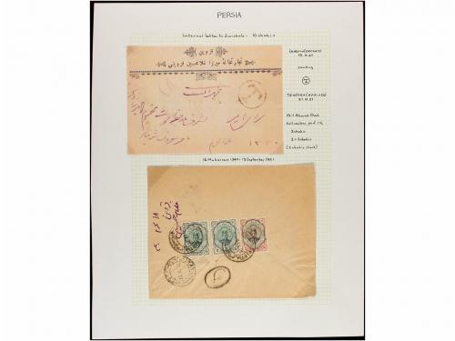 ✉ IRAN. 1921-22. Fourteen covers with diverse frankings all 