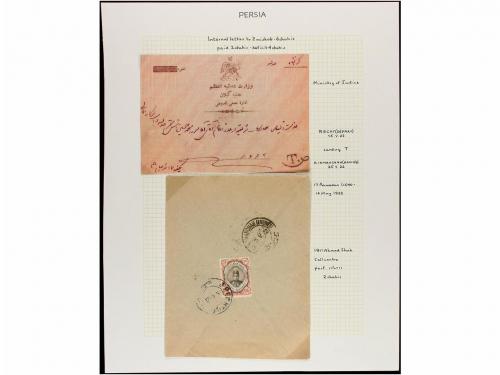 ✉ IRAN. 1921-22. Fourteen covers with diverse frankings all 