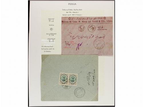 ✉ IRAN. 1921-22. Fourteen covers with diverse frankings all 