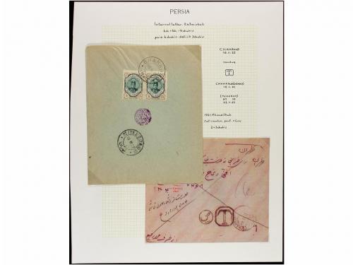 ✉ IRAN. 1921-22. Fourteen covers with diverse frankings all 