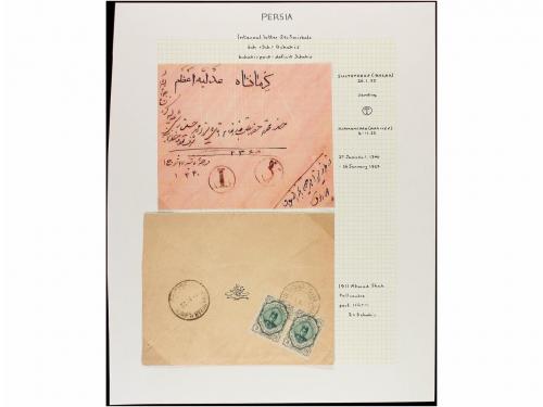 ✉ IRAN. 1921-22. Fourteen covers with diverse frankings all 