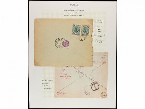 ✉ IRAN. 1921-22. Fourteen covers with diverse frankings all 