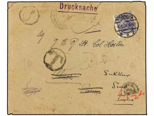 ✉ IRAN. 1922. POSNECK (Germany) to CHIRAZ. Envelope franked 