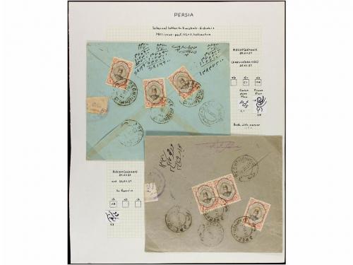 ✉ IRAN. 1921-22. Twenty two covers diverse frankings (see we