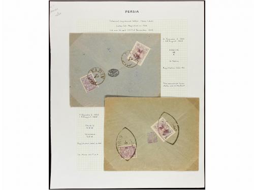 ✉ IRAN. 1902-06. Eleven registered letters, diverse franking