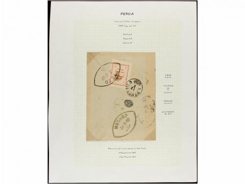 ✉ IRAN. 1906-07. Thirty five covers with Provisional stamps 