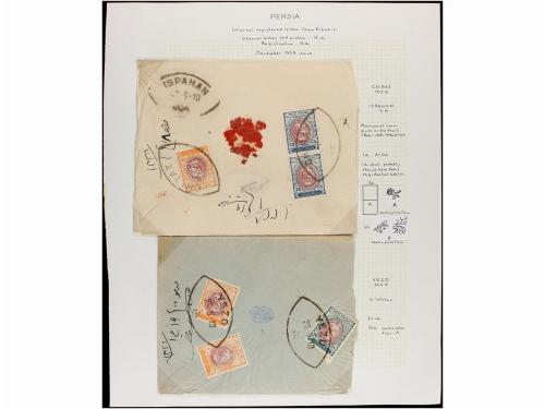 ✉ IRAN. 1910-11. Forty nine covers, diverse franings (see we