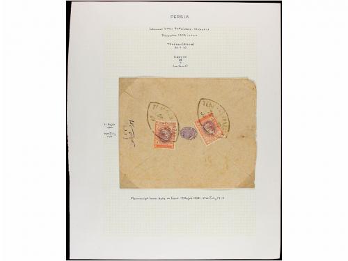 ✉ IRAN. 1910-11. Forty nine covers, diverse franings (see we
