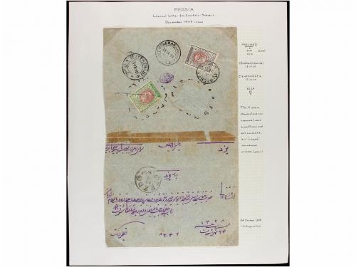 ✉ IRAN. 1910-11. Forty nine covers, diverse franings (see we