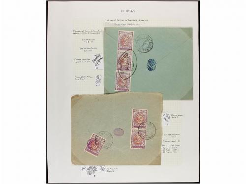 ✉ IRAN. 1910-11. Forty nine covers, diverse franings (see we