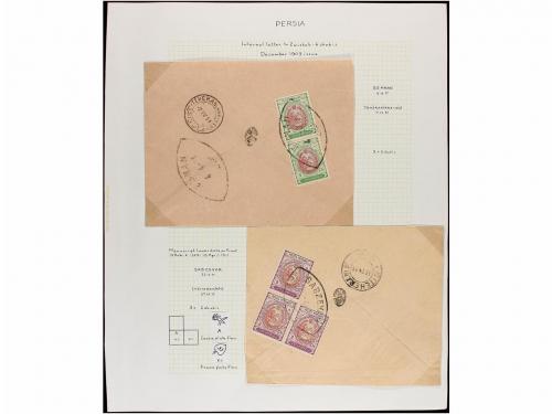 ✉ IRAN. 1910-11. Forty nine covers, diverse franings (see we