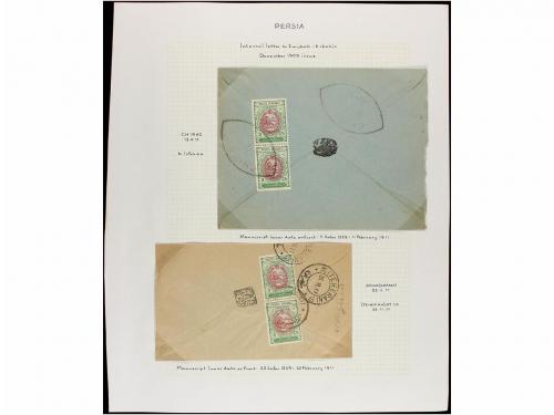 ✉ IRAN. 1910-11. Forty nine covers, diverse franings (see we