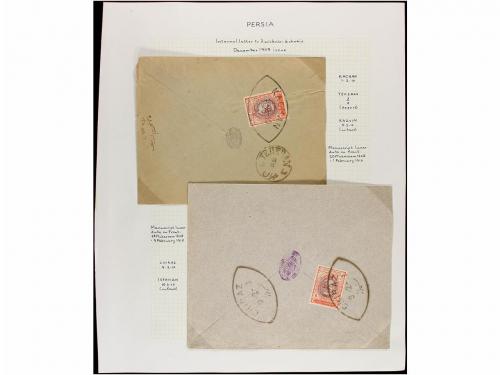 ✉ IRAN. 1910-11. Forty nine covers, diverse franings (see we
