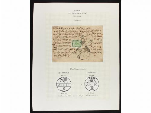 ✉ NEPAL. 1907-41. Ten covers with 4 pies stamps from the 190