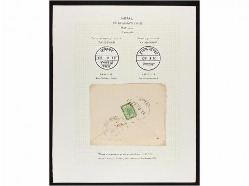 ✉ NEPAL. 1907-41. Ten covers with 4 pies stamps from the 190