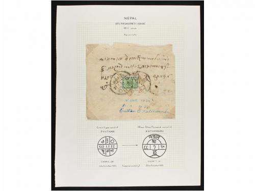 ✉ NEPAL. 1907-41. Ten covers with 4 pies stamps from the 190