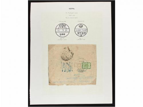 ✉ NEPAL. 1907-41. Ten covers with 4 pies stamps from the 190
