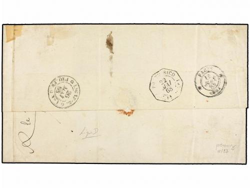 ¿ PUERTO RICO. 1868. ARROYO (Puerto Rico) a PARÍS. Circulada