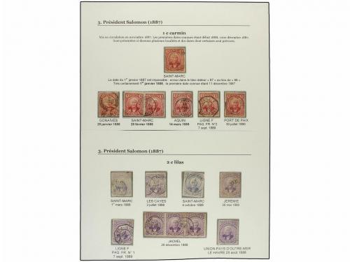 */(*) HAITI. 1887-90. COLECCIÓN de la emisión del GENERAL SA