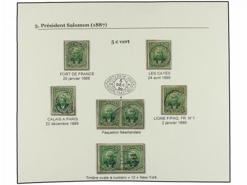 */(*) HAITI. 1887-90. COLECCIÓN de la emisión del GENERAL SA