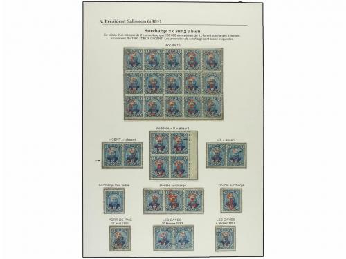 */(*) HAITI. 1887-90. COLECCIÓN de la emisión del GENERAL SA