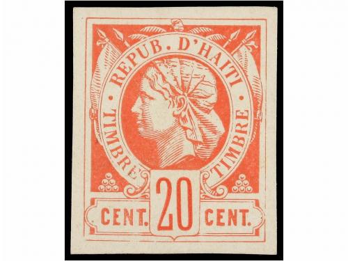 HAITI. 1881. ENSAYOS de los valores de 2 cents. azul, 9 cent