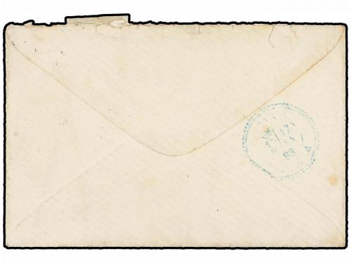 ✉ HAITI. 1883. Sobre circulado a PARÍS. 3 cents. castaño y 7