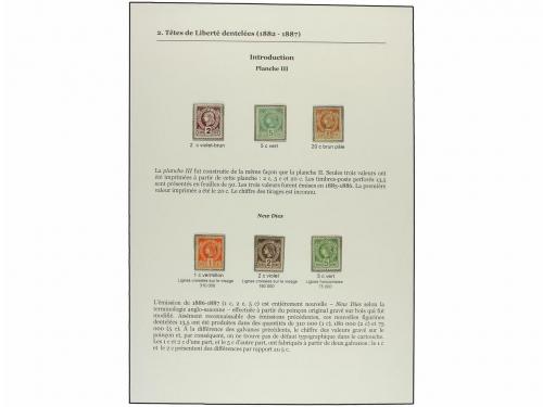 * HAITI. 1882-87. Dos páginas de album con sellos en nuevo d