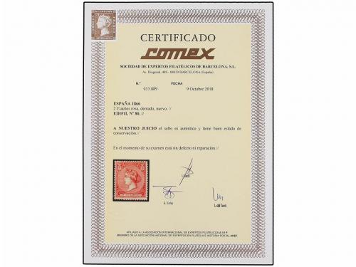 * ESPAÑA. Ed. 80. 2 cuartos rosa. Excelente color y centraje