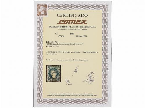 * ESPAÑA. Ed. 110. 400 mils. Color excepcional. PIEZA DE LUJ