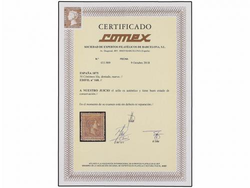 * ESPAÑA. Ed. 168. 50 cts. gris. Color y centraje excepciona