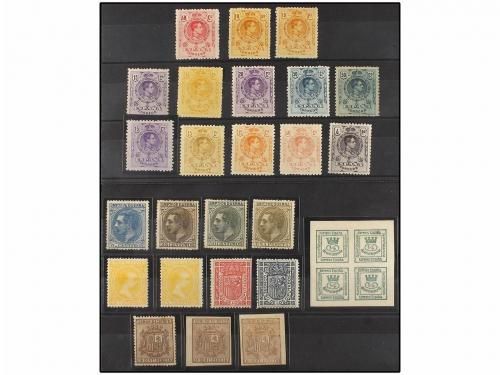 LOTES y COLECCIONES. CONJUNTO de fichas con sellos clásicos