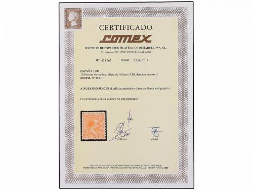 * ESPAÑA. Ed. 228. 10 pts. bermellón. Excelente centraje, mí