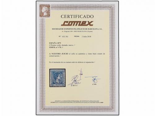 * ESPAÑA. Ed. 170. 4 pts. verde. Color y centraje perfectos.